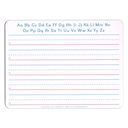 Pacon Handwriting Whiteboard, 2-Sided, Ruled/Pla", 9" x 12", PK10 AC9877